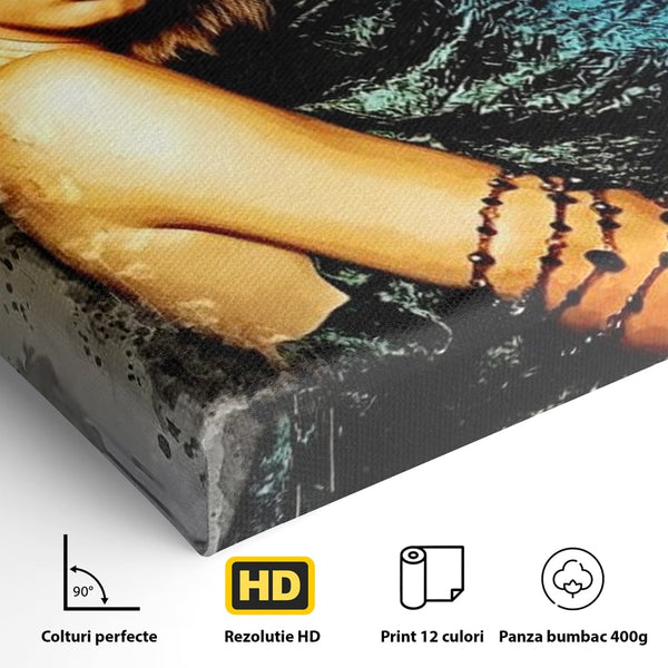 Tablou Canvas Premium, LuxCanva® G1089, Regina Intunecata, Umbre, Enigmatica, Taina, Privire, Dramatism, Mister, Sexy, Negru, Living, Dormitor