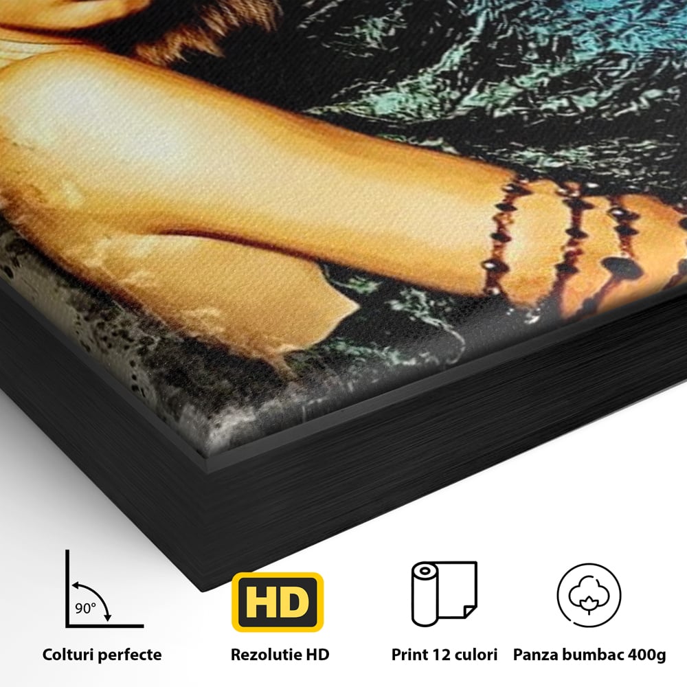 Tablou Canvas Premium, LuxCanva® G1089, Regina Intunecata, Umbre, Enigmatica, Taina, Privire, Dramatism, Mister, Sexy, Negru, Living, Dormitor