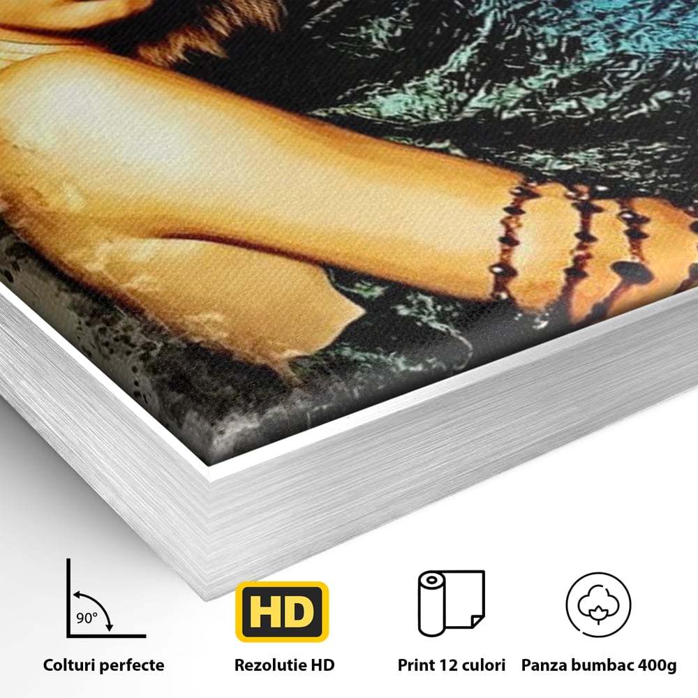 Tablou Canvas Premium, LuxCanva® G1089, Regina Intunecata, Umbre, Enigmatica, Taina, Privire, Dramatism, Mister, Sexy, Negru, Living, Dormitor