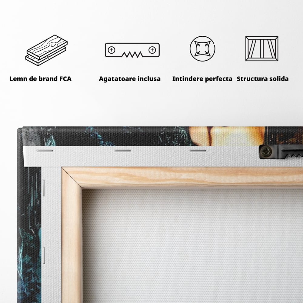 Tablou Canvas Premium, LuxCanva® G1089, Regina Intunecata, Umbre, Enigmatica, Taina, Privire, Dramatism, Mister, Sexy, Negru, Living, Dormitor