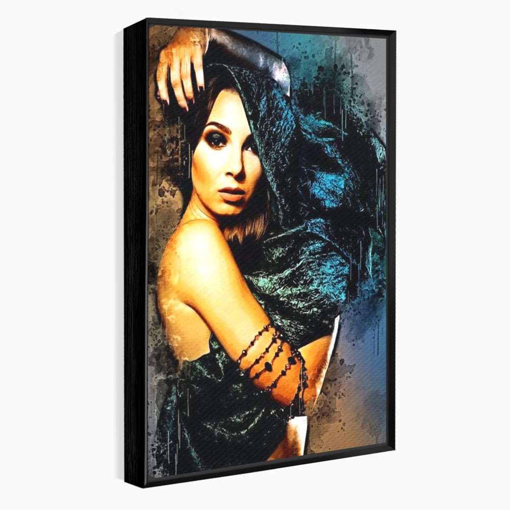 Tablou Canvas Premium, LuxCanva® G1089, Regina Intunecata, Umbre, Enigmatica, Taina, Privire, Dramatism, Mister, Sexy, Negru, Living, Dormitor