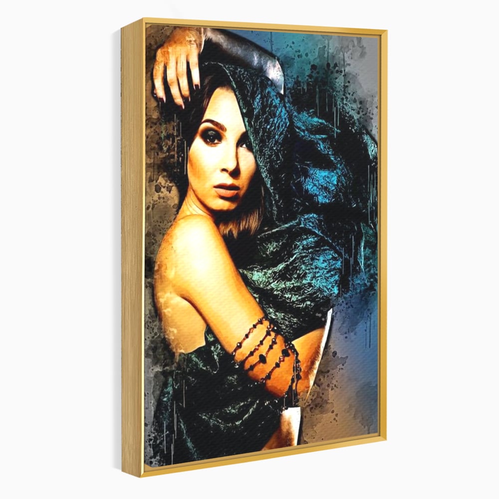 Tablou Canvas Premium, LuxCanva® G1089, Regina Intunecata, Umbre, Enigmatica, Taina, Privire, Dramatism, Mister, Sexy, Negru, Living, Dormitor