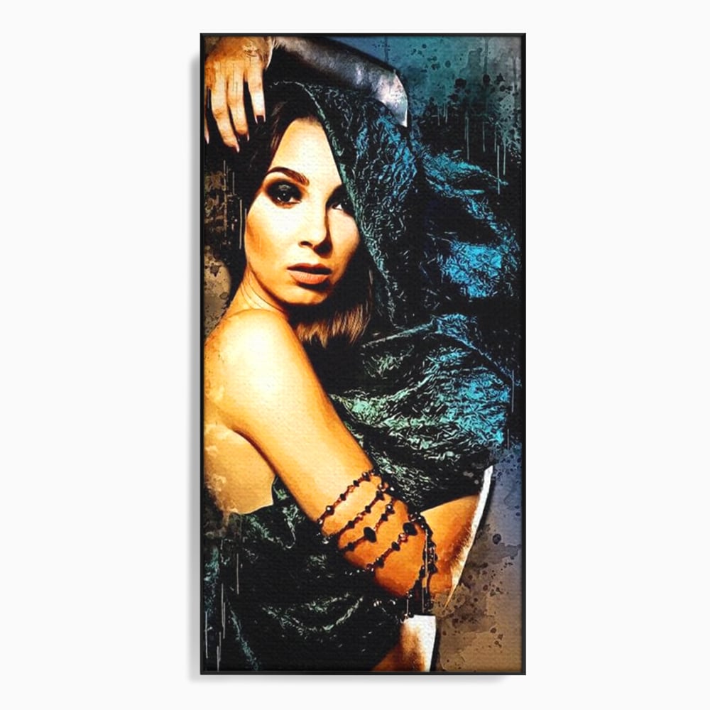 Tablou Canvas Premium, LuxCanva® G1089, Regina Intunecata, Umbre, Enigmatica, Taina, Privire, Dramatism, Mister, Sexy, Negru, Living, Dormitor