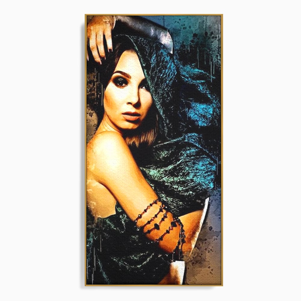 Tablou Canvas Premium, LuxCanva® G1089, Regina Intunecata, Umbre, Enigmatica, Taina, Privire, Dramatism, Mister, Sexy, Negru, Living, Dormitor