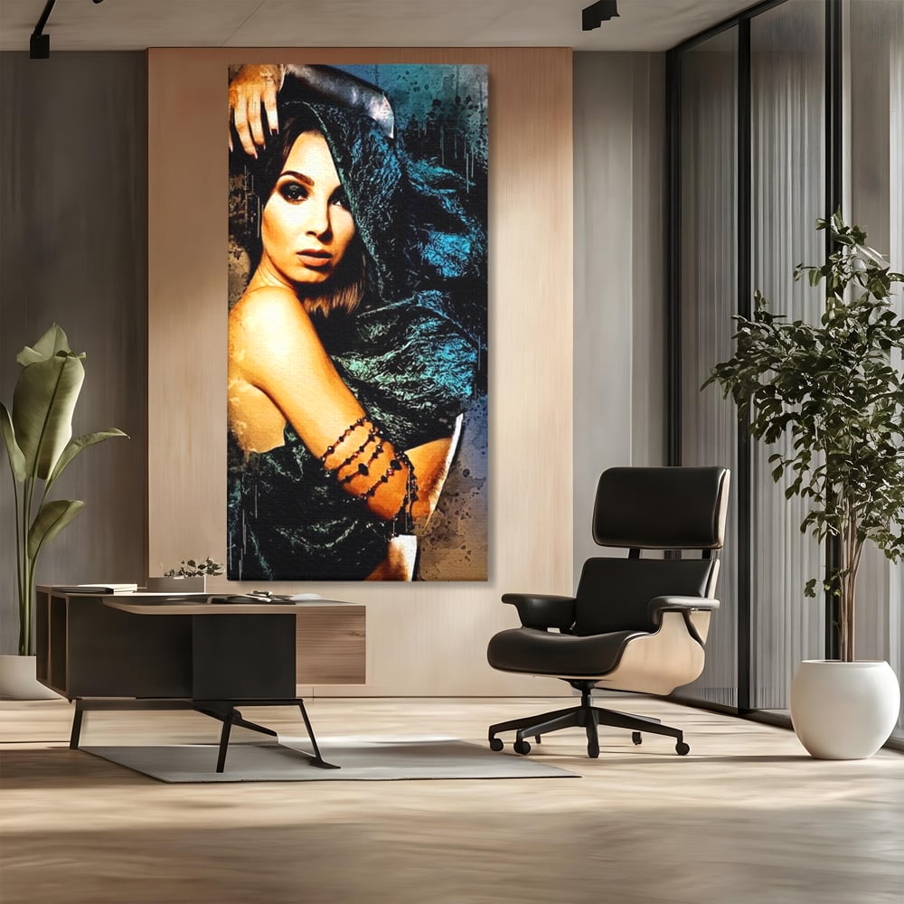 Tablou Canvas Premium, LuxCanva® G1089, Regina Intunecata, Umbre, Enigmatica, Taina, Privire, Dramatism, Mister, Sexy, Negru, Living, Dormitor