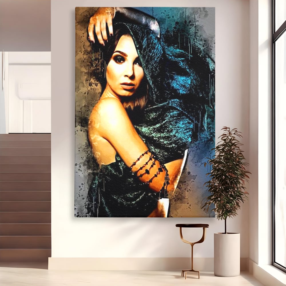 Tablou Canvas Premium, LuxCanva® G1089, Regina Intunecata, Umbre, Enigmatica, Taina, Privire, Dramatism, Mister, Sexy, Negru, Living, Dormitor