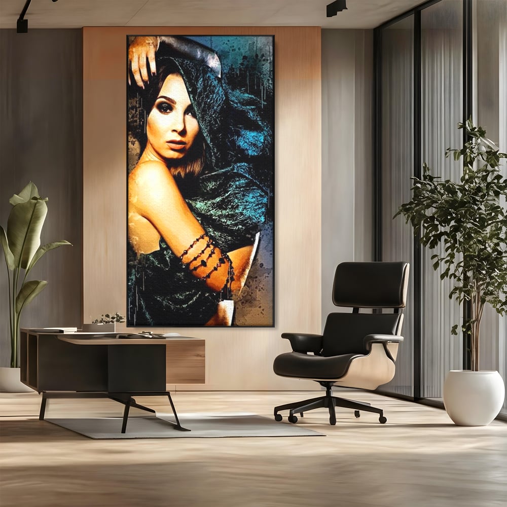 Tablou Canvas Premium, LuxCanva® G1089, Regina Intunecata, Umbre, Enigmatica, Taina, Privire, Dramatism, Mister, Sexy, Negru, Living, Dormitor