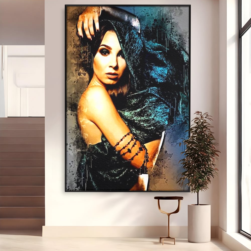 Tablou Canvas Premium, LuxCanva® G1089, Regina Intunecata, Umbre, Enigmatica, Taina, Privire, Dramatism, Mister, Sexy, Negru, Living, Dormitor