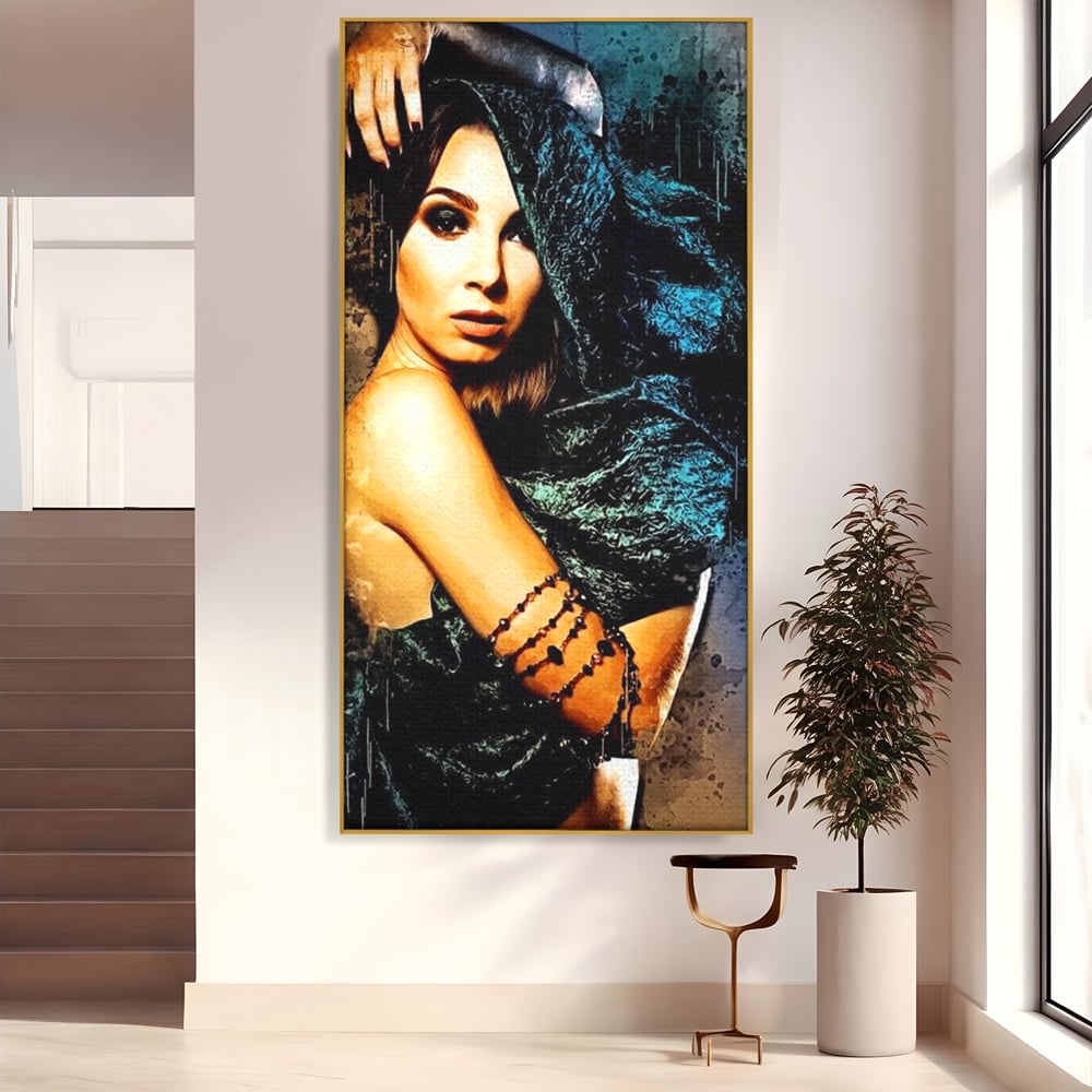 Tablou Canvas Premium, LuxCanva® G1089, Regina Intunecata, Umbre, Enigmatica, Taina, Privire, Dramatism, Mister, Sexy, Negru, Living, Dormitor