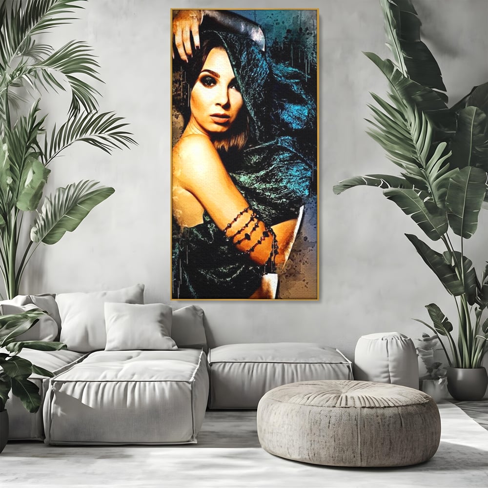 Tablou Canvas Premium, LuxCanva® G1089, Regina Intunecata, Umbre, Enigmatica, Taina, Privire, Dramatism, Mister, Sexy, Negru, Living, Dormitor