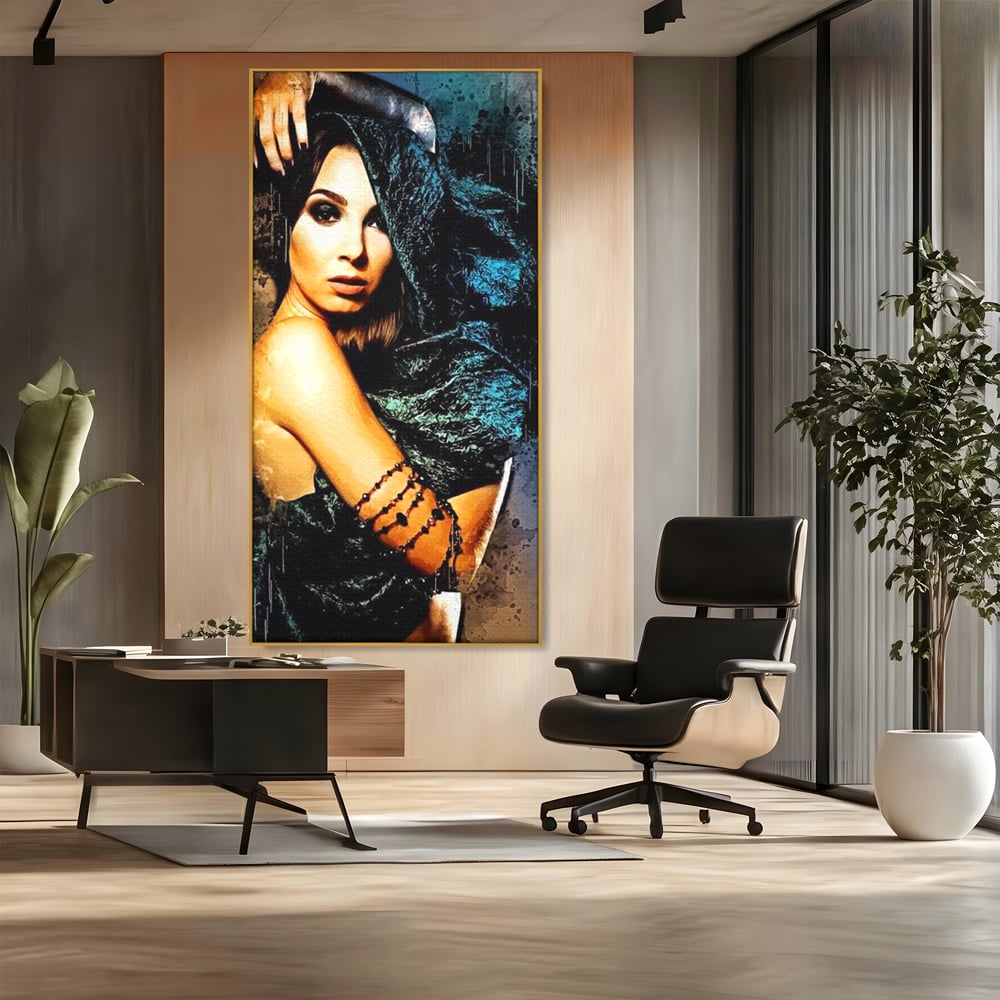 Tablou Canvas Premium, LuxCanva® G1089, Regina Intunecata, Umbre, Enigmatica, Taina, Privire, Dramatism, Mister, Sexy, Negru, Living, Dormitor