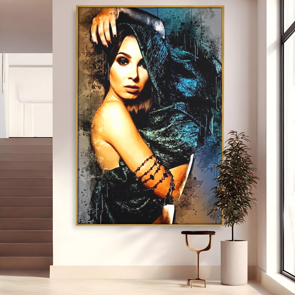 Tablou Canvas Premium, LuxCanva® G1089, Regina Intunecata, Umbre, Enigmatica, Taina, Privire, Dramatism, Mister, Sexy, Negru, Living, Dormitor