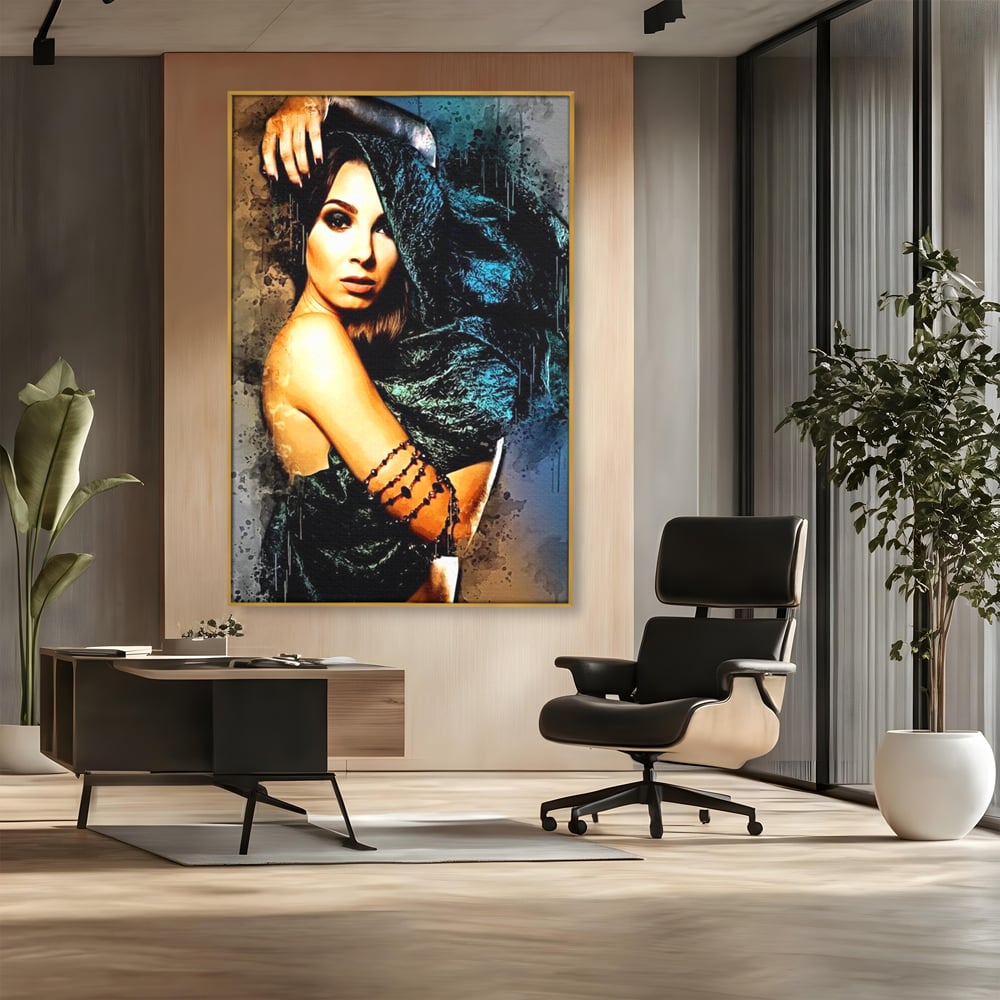 Tablou Canvas Premium, LuxCanva® G1089, Regina Intunecata, Umbre, Enigmatica, Taina, Privire, Dramatism, Mister, Sexy, Negru, Living, Dormitor