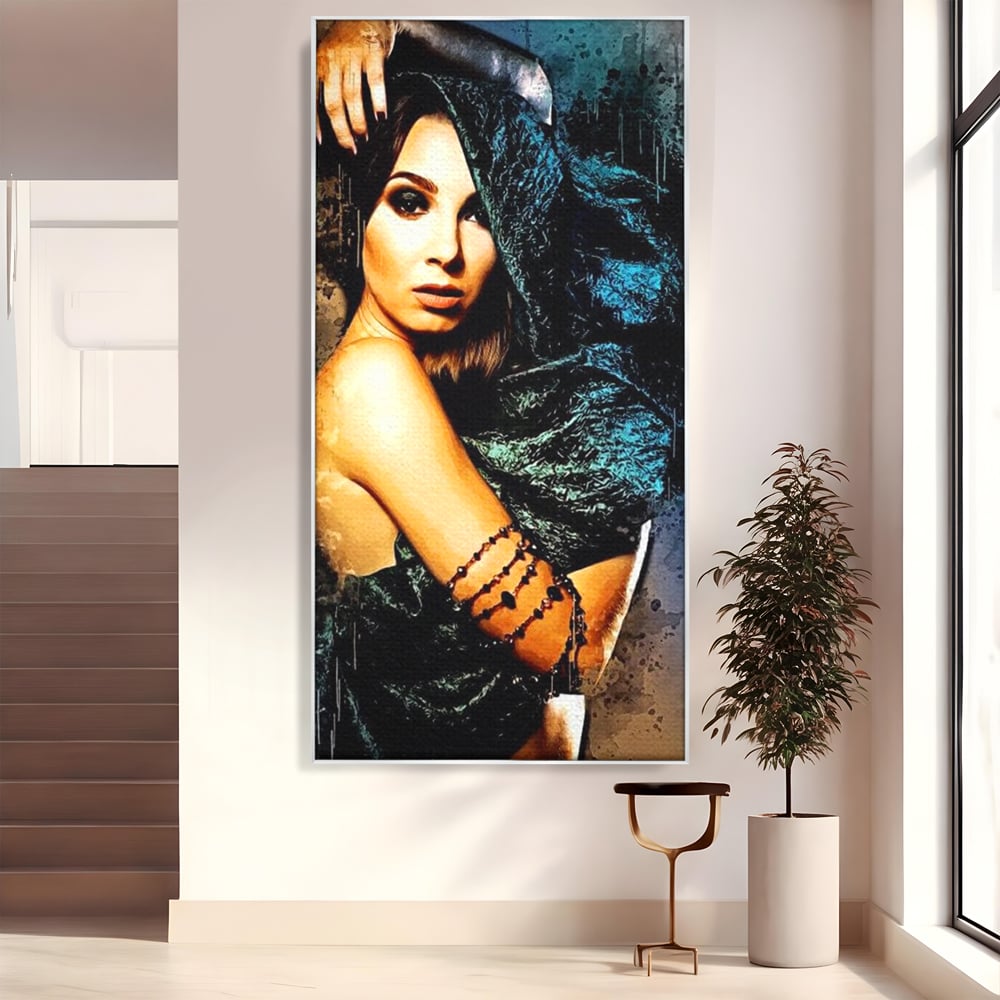 Tablou Canvas Premium, LuxCanva® G1089, Regina Intunecata, Umbre, Enigmatica, Taina, Privire, Dramatism, Mister, Sexy, Negru, Living, Dormitor