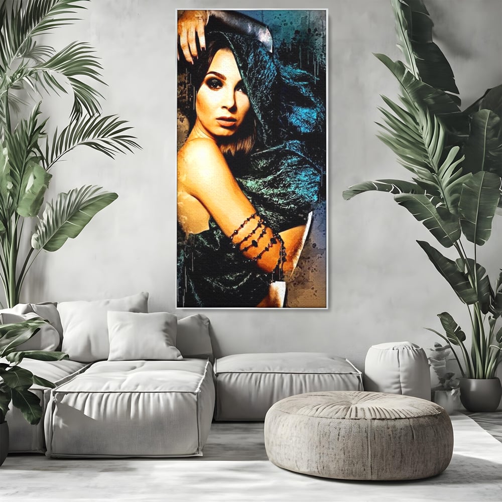 Tablou Canvas Premium, LuxCanva® G1089, Regina Intunecata, Umbre, Enigmatica, Taina, Privire, Dramatism, Mister, Sexy, Negru, Living, Dormitor