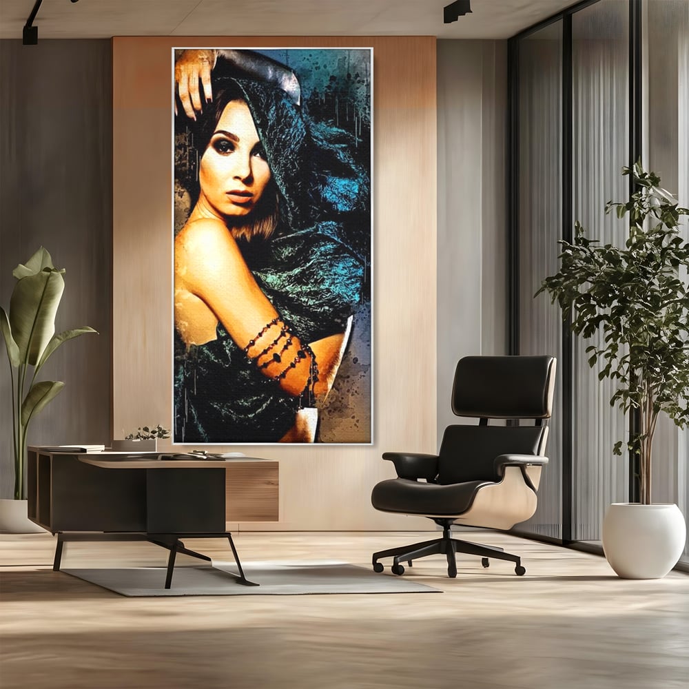 Tablou Canvas Premium, LuxCanva® G1089, Regina Intunecata, Umbre, Enigmatica, Taina, Privire, Dramatism, Mister, Sexy, Negru, Living, Dormitor