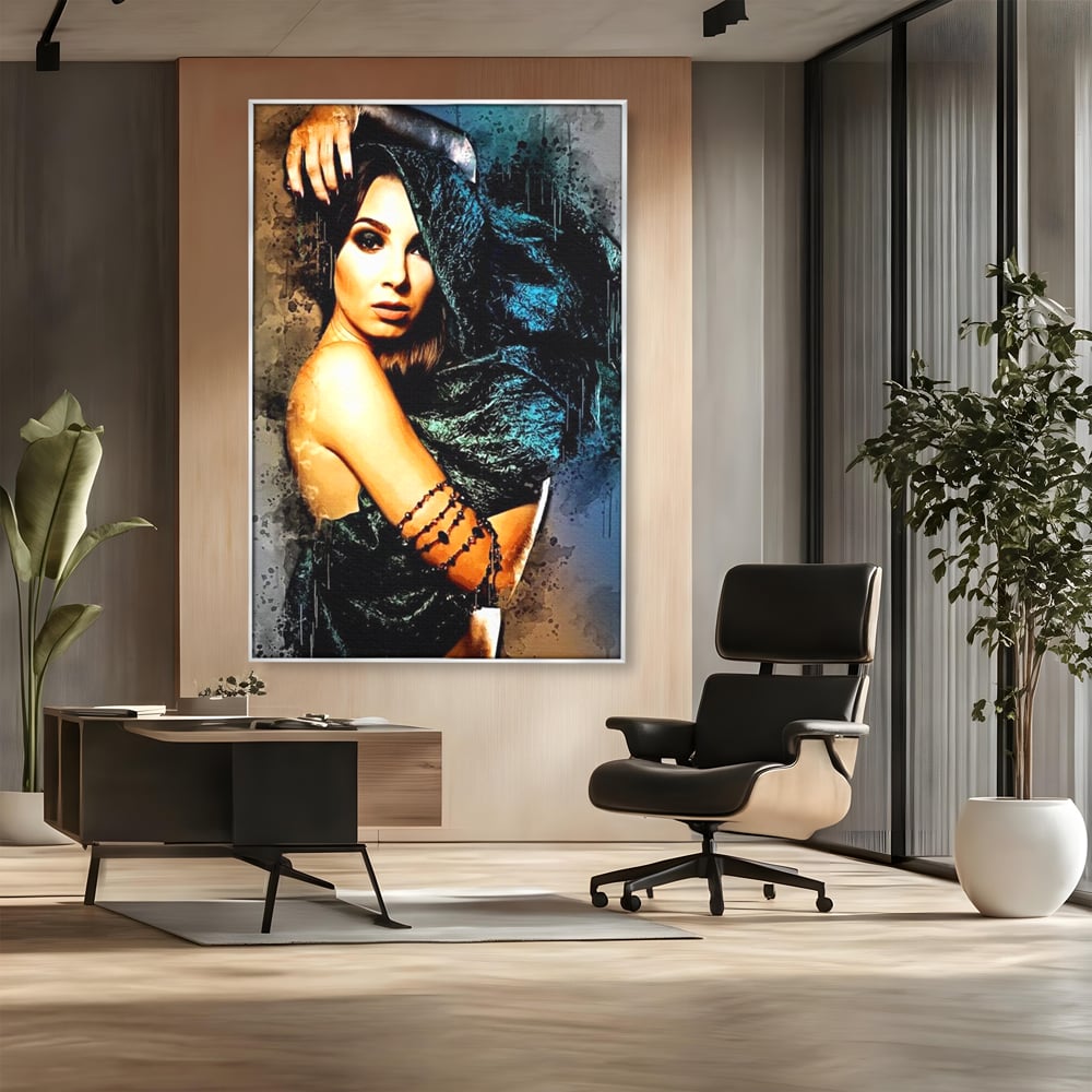 Tablou Canvas Premium, LuxCanva® G1089, Regina Intunecata, Umbre, Enigmatica, Taina, Privire, Dramatism, Mister, Sexy, Negru, Living, Dormitor