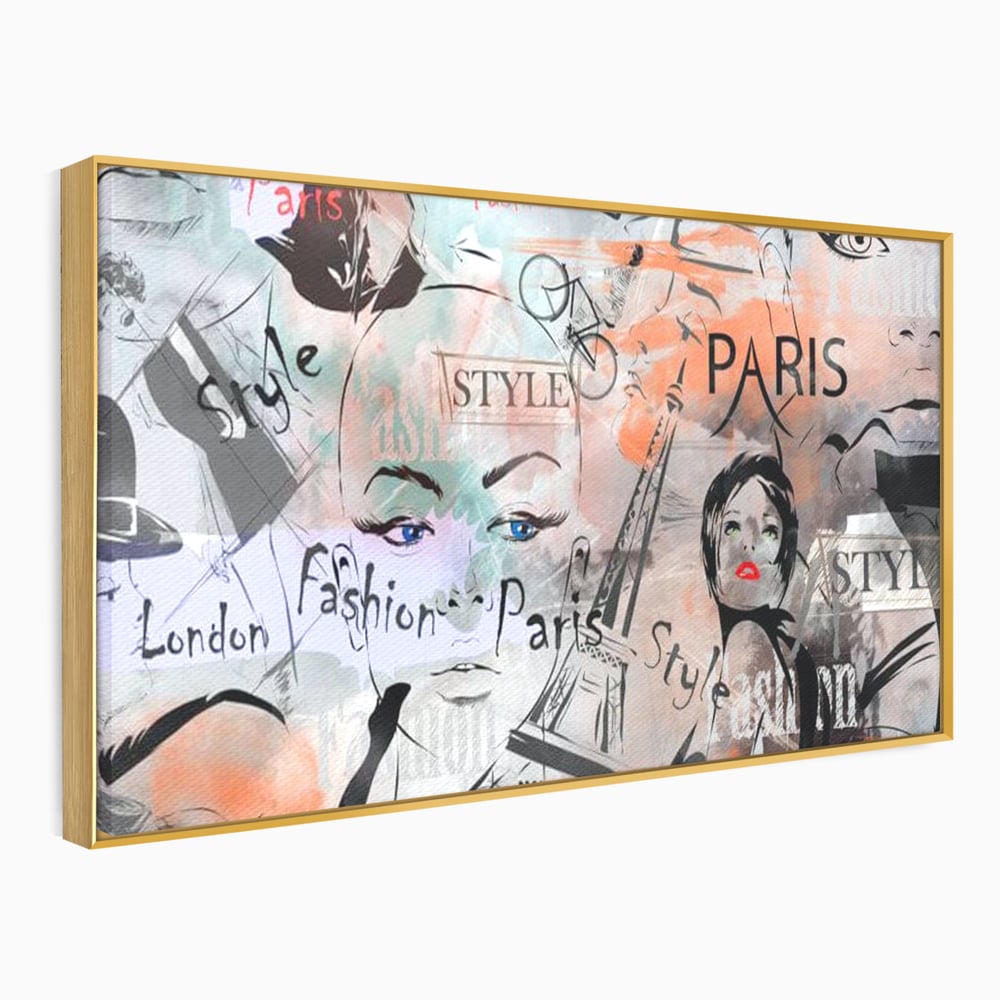 Tablou Canvas Premium, LuxCanva® G1093, Metropola Modei, Cosmopolit, Paris, Londra, Fashion, Stil, Urban, Arta, Capitale, Vise, Living, Dormitor