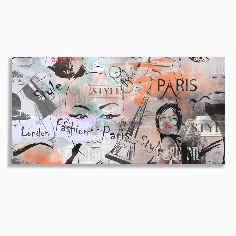 Tablou Canvas Premium, LuxCanva® G1093, Metropola Modei, Cosmopolit, Paris, Londra, Fashion, Stil, Urban, Arta, Capitale, Vise, Living, Dormitor