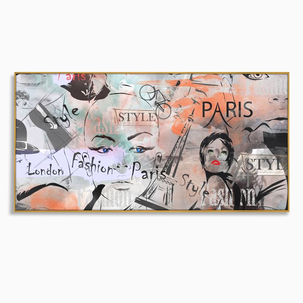 Tablou Canvas Premium, LuxCanva® G1093, Metropola Modei, Cosmopolit, Paris, Londra, Fashion, Stil, Urban, Arta, Capitale, Vise, Living, Dormitor