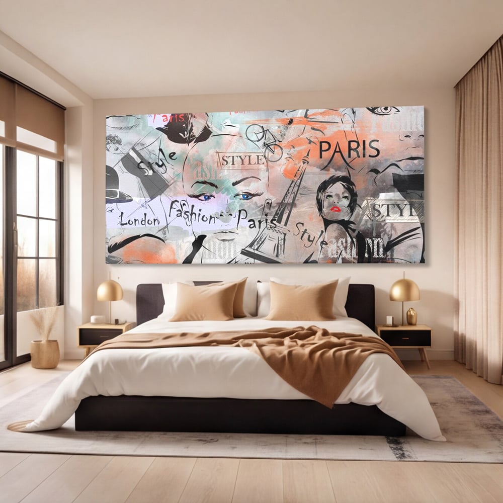 Tablou Canvas Premium, LuxCanva® G1093, Metropola Modei, Cosmopolit, Paris, Londra, Fashion, Stil, Urban, Arta, Capitale, Vise, Living, Dormitor