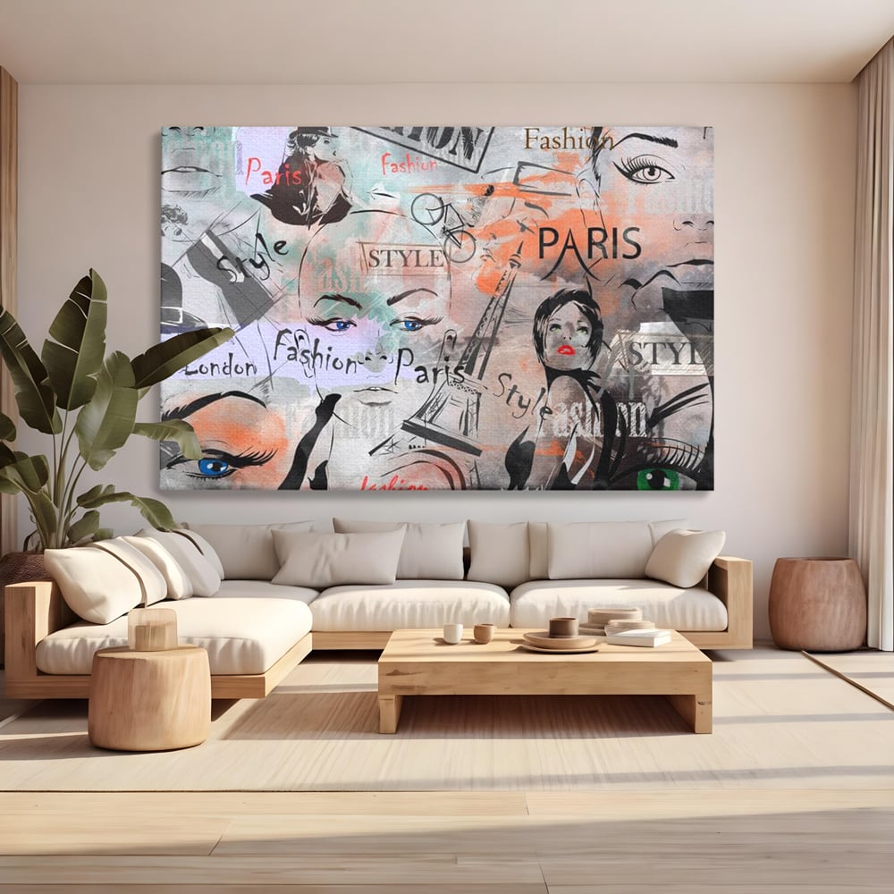 Tablou Canvas Premium, LuxCanva® G1093, Metropola Modei, Cosmopolit, Paris, Londra, Fashion, Stil, Urban, Arta, Capitale, Vise, Living, Dormitor