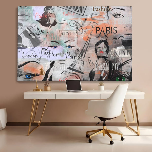 Tablou Canvas Premium, LuxCanva® G1093, Metropola Modei, Cosmopolit, Paris, Londra, Fashion, Stil, Urban, Arta, Capitale, Vise, Living, Dormitor