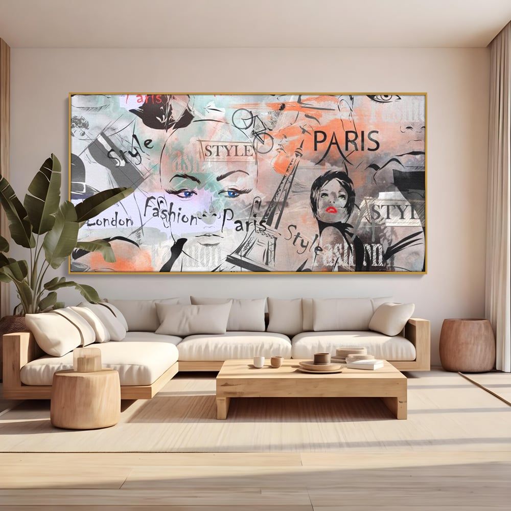 Tablou Canvas Premium, LuxCanva® G1093, Metropola Modei, Cosmopolit, Paris, Londra, Fashion, Stil, Urban, Arta, Capitale, Vise, Living, Dormitor