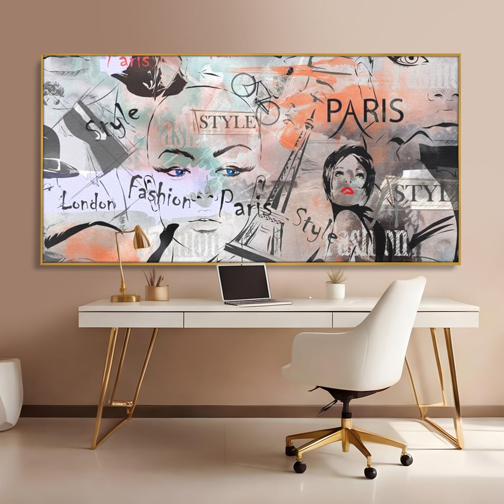 Tablou Canvas Premium, LuxCanva® G1093, Metropola Modei, Cosmopolit, Paris, Londra, Fashion, Stil, Urban, Arta, Capitale, Vise, Living, Dormitor