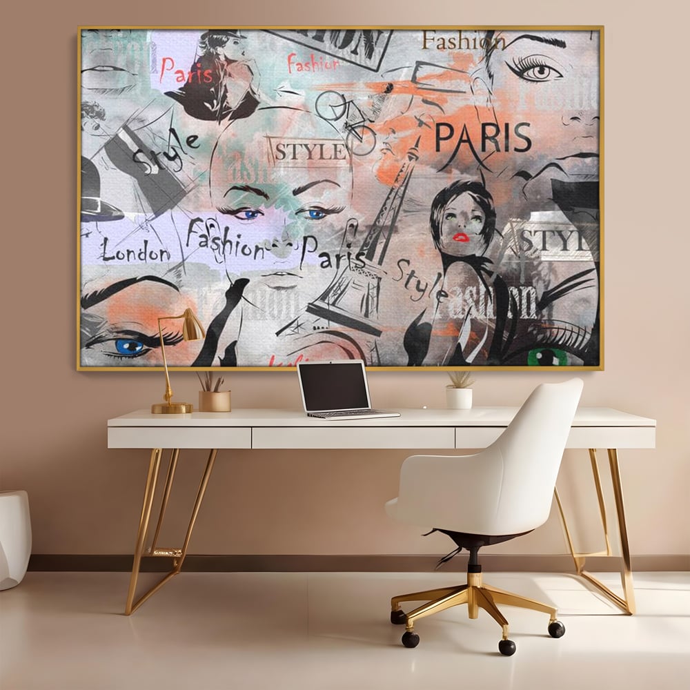 Tablou Canvas Premium, LuxCanva® G1093, Metropola Modei, Cosmopolit, Paris, Londra, Fashion, Stil, Urban, Arta, Capitale, Vise, Living, Dormitor
