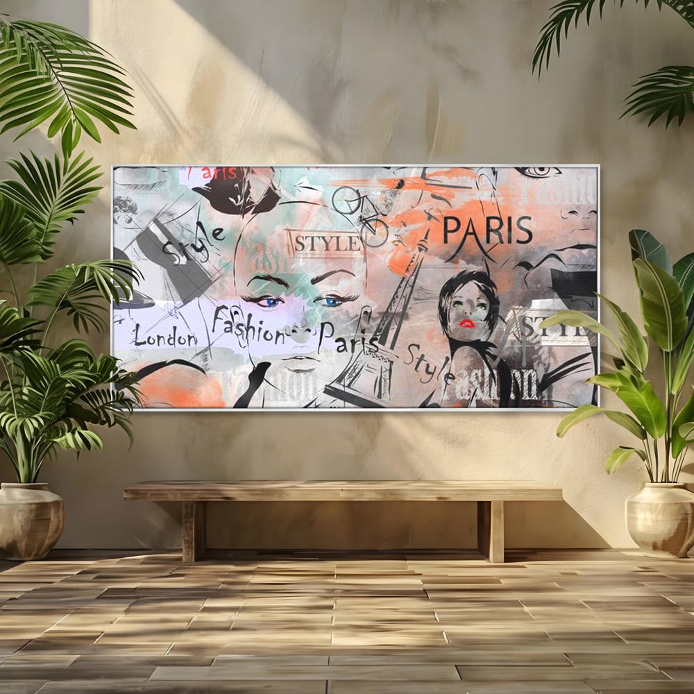 Tablou Canvas Premium, LuxCanva® G1093, Metropola Modei, Cosmopolit, Paris, Londra, Fashion, Stil, Urban, Arta, Capitale, Vise, Living, Dormitor