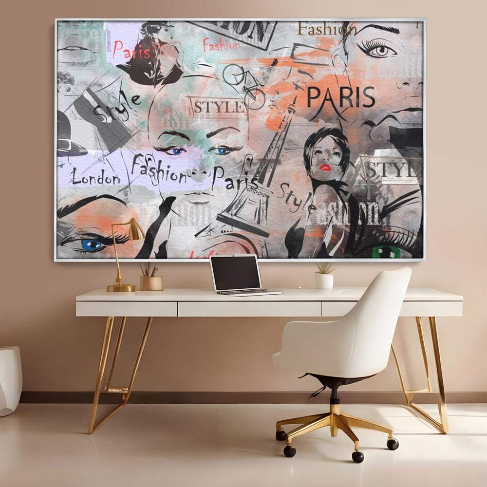 Tablou Canvas Premium, LuxCanva® G1093, Metropola Modei, Cosmopolit, Paris, Londra, Fashion, Stil, Urban, Arta, Capitale, Vise, Living, Dormitor