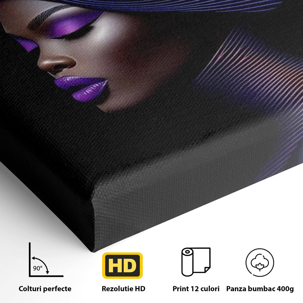 Tablou Canvas Premium, LuxCanva® G1094, Eleganta Futurista,  Estetica, Futurist, Senzualitate, Fashion, Contrast, Diva, Podium, Living, Dormitor