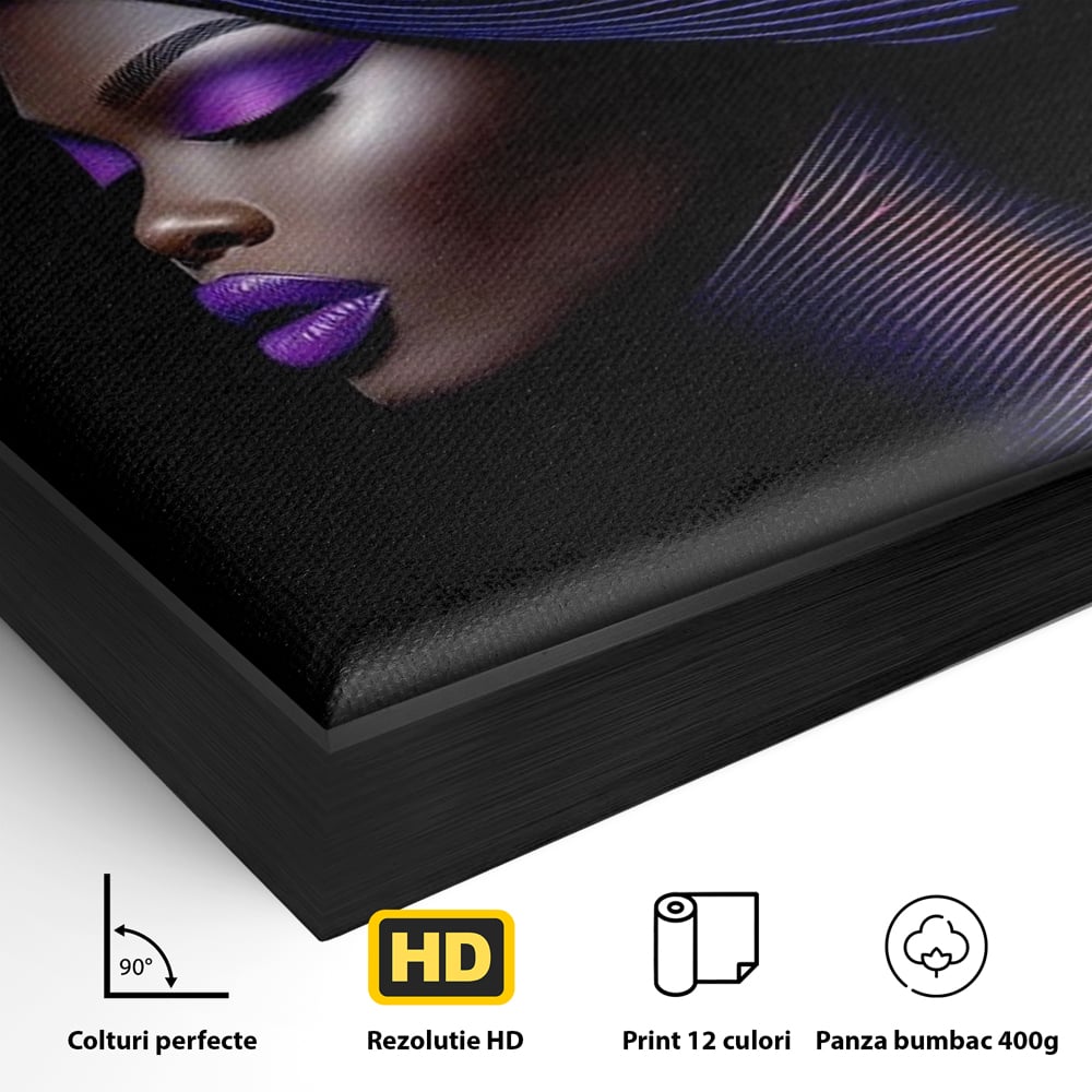 Tablou Canvas Premium, LuxCanva® G1094, Eleganta Futurista,  Estetica, Futurist, Senzualitate, Fashion, Contrast, Diva, Podium, Living, Dormitor