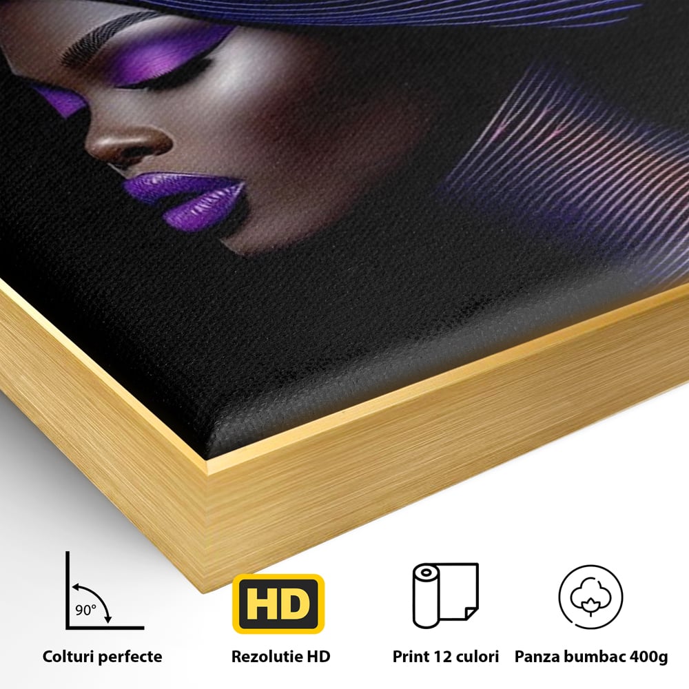 Tablou Canvas Premium, LuxCanva® G1094, Eleganta Futurista,  Estetica, Futurist, Senzualitate, Fashion, Contrast, Diva, Podium, Living, Dormitor
