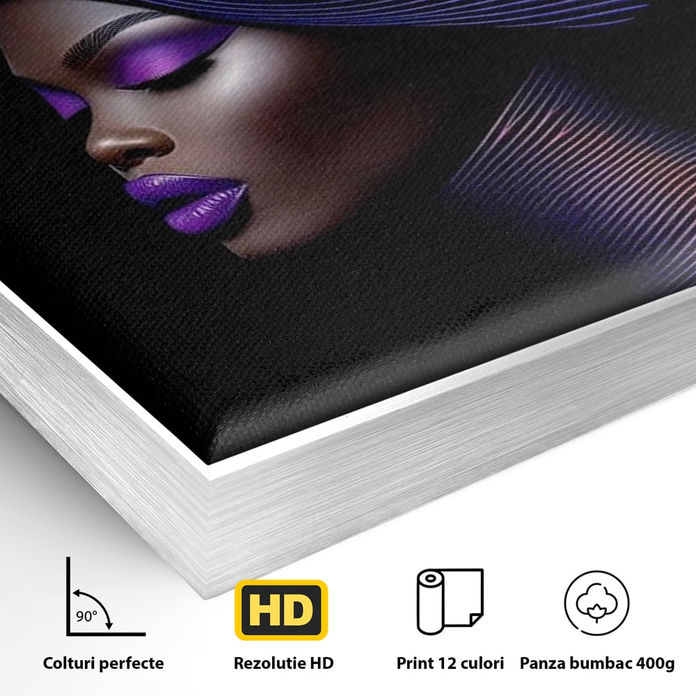 Tablou Canvas Premium, LuxCanva® G1094, Eleganta Futurista,  Estetica, Futurist, Senzualitate, Fashion, Contrast, Diva, Podium, Living, Dormitor