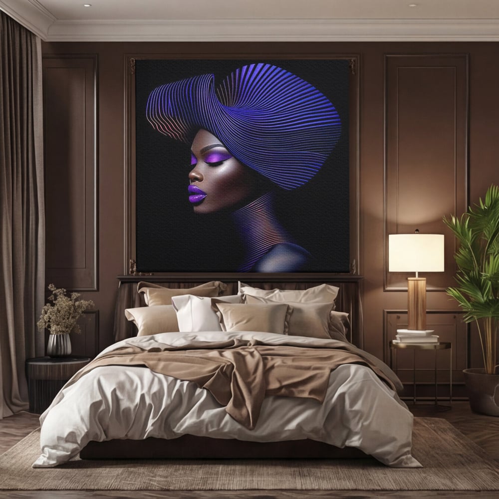 Tablou Canvas Premium, LuxCanva® G1094, Eleganta Futurista,  Estetica, Futurist, Senzualitate, Fashion, Contrast, Diva, Podium, Living, Dormitor