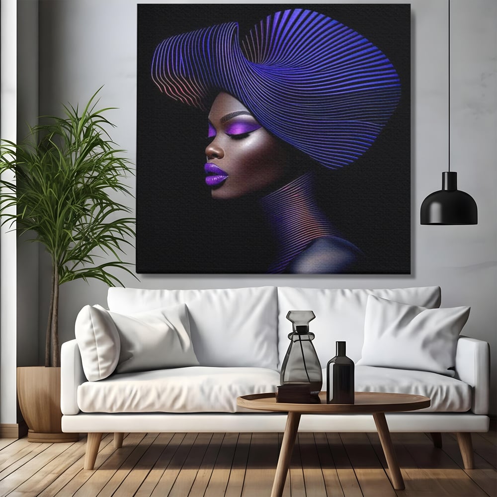Tablou Canvas Premium, LuxCanva® G1094, Eleganta Futurista,  Estetica, Futurist, Senzualitate, Fashion, Contrast, Diva, Podium, Living, Dormitor