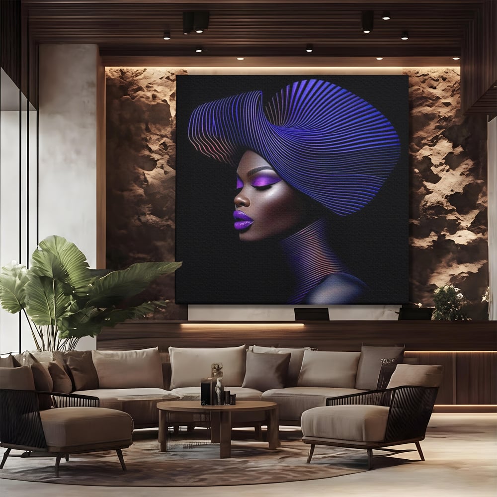Tablou Canvas Premium, LuxCanva® G1094, Eleganta Futurista,  Estetica, Futurist, Senzualitate, Fashion, Contrast, Diva, Podium, Living, Dormitor