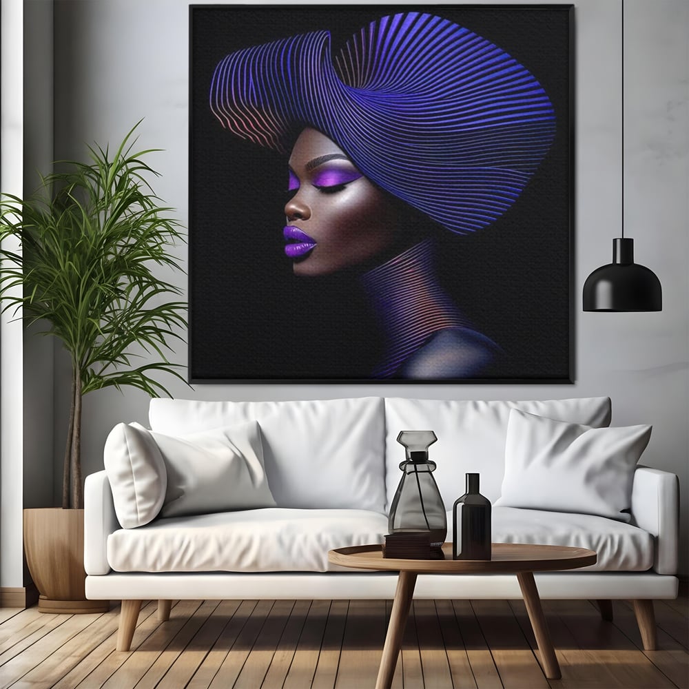 Tablou Canvas Premium, LuxCanva® G1094, Eleganta Futurista,  Estetica, Futurist, Senzualitate, Fashion, Contrast, Diva, Podium, Living, Dormitor