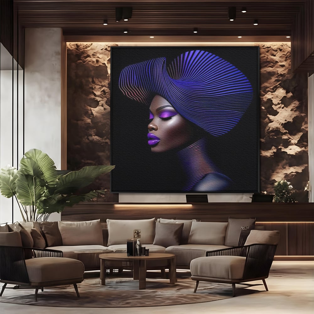 Tablou Canvas Premium, LuxCanva® G1094, Eleganta Futurista,  Estetica, Futurist, Senzualitate, Fashion, Contrast, Diva, Podium, Living, Dormitor