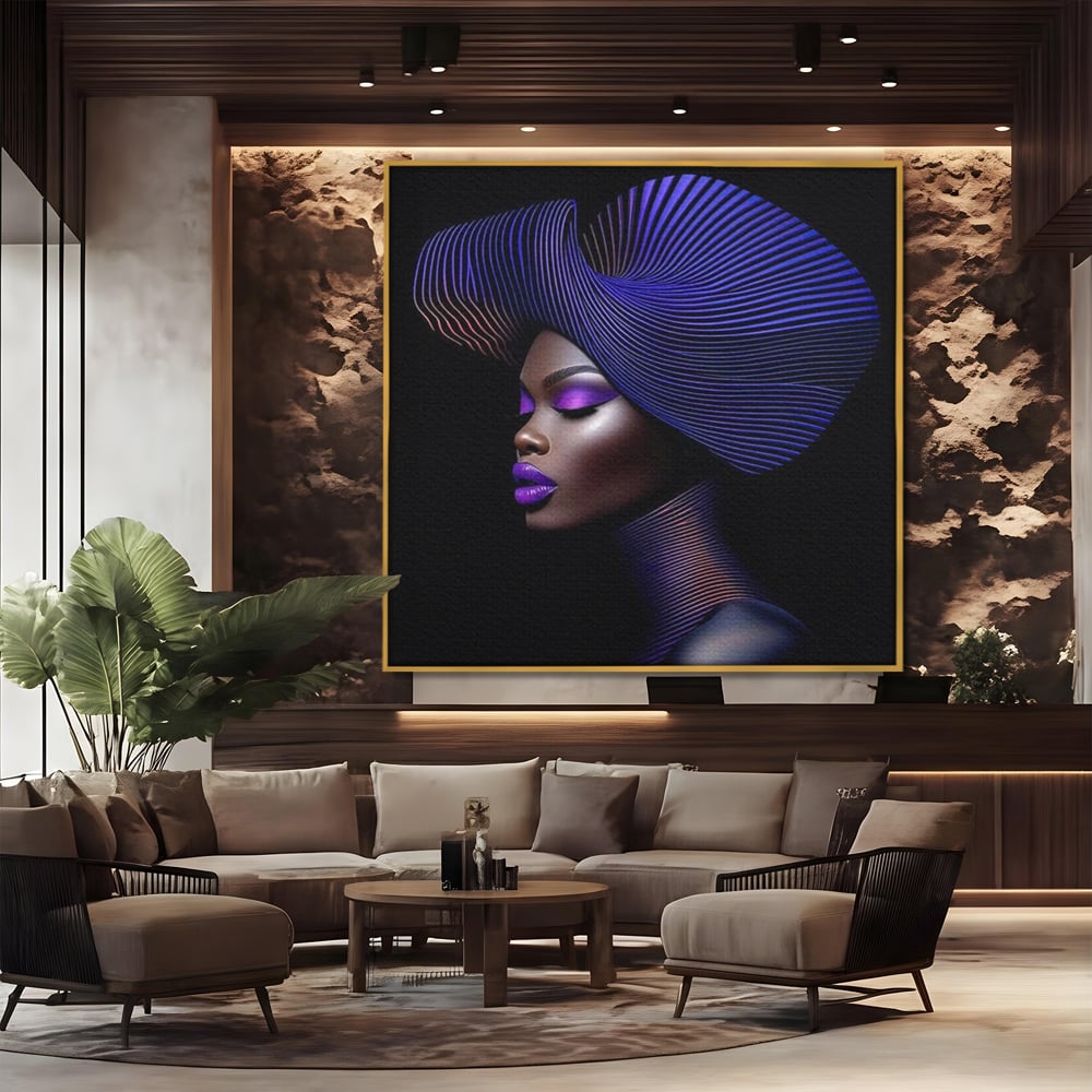 Tablou Canvas Premium, LuxCanva® G1094, Eleganta Futurista,  Estetica, Futurist, Senzualitate, Fashion, Contrast, Diva, Podium, Living, Dormitor