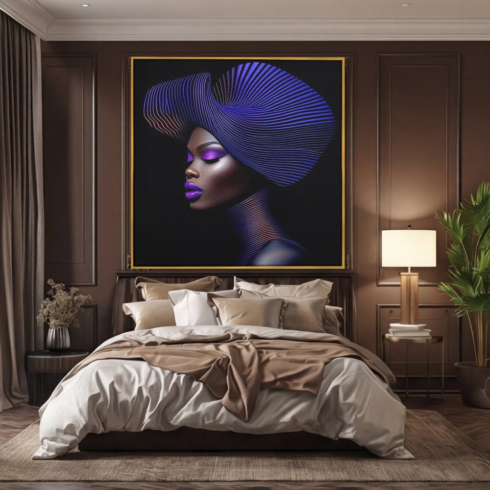 Tablou Canvas Premium, LuxCanva® G1094, Eleganta Futurista,  Estetica, Futurist, Senzualitate, Fashion, Contrast, Diva, Podium, Living, Dormitor