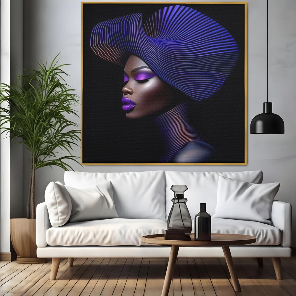 Tablou Canvas Premium, LuxCanva® G1094, Eleganta Futurista,  Estetica, Futurist, Senzualitate, Fashion, Contrast, Diva, Podium, Living, Dormitor