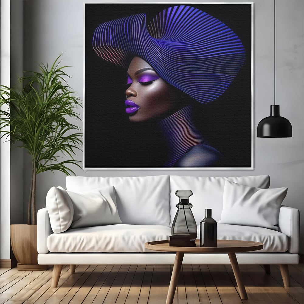 Tablou Canvas Premium, LuxCanva® G1094, Eleganta Futurista,  Estetica, Futurist, Senzualitate, Fashion, Contrast, Diva, Podium, Living, Dormitor