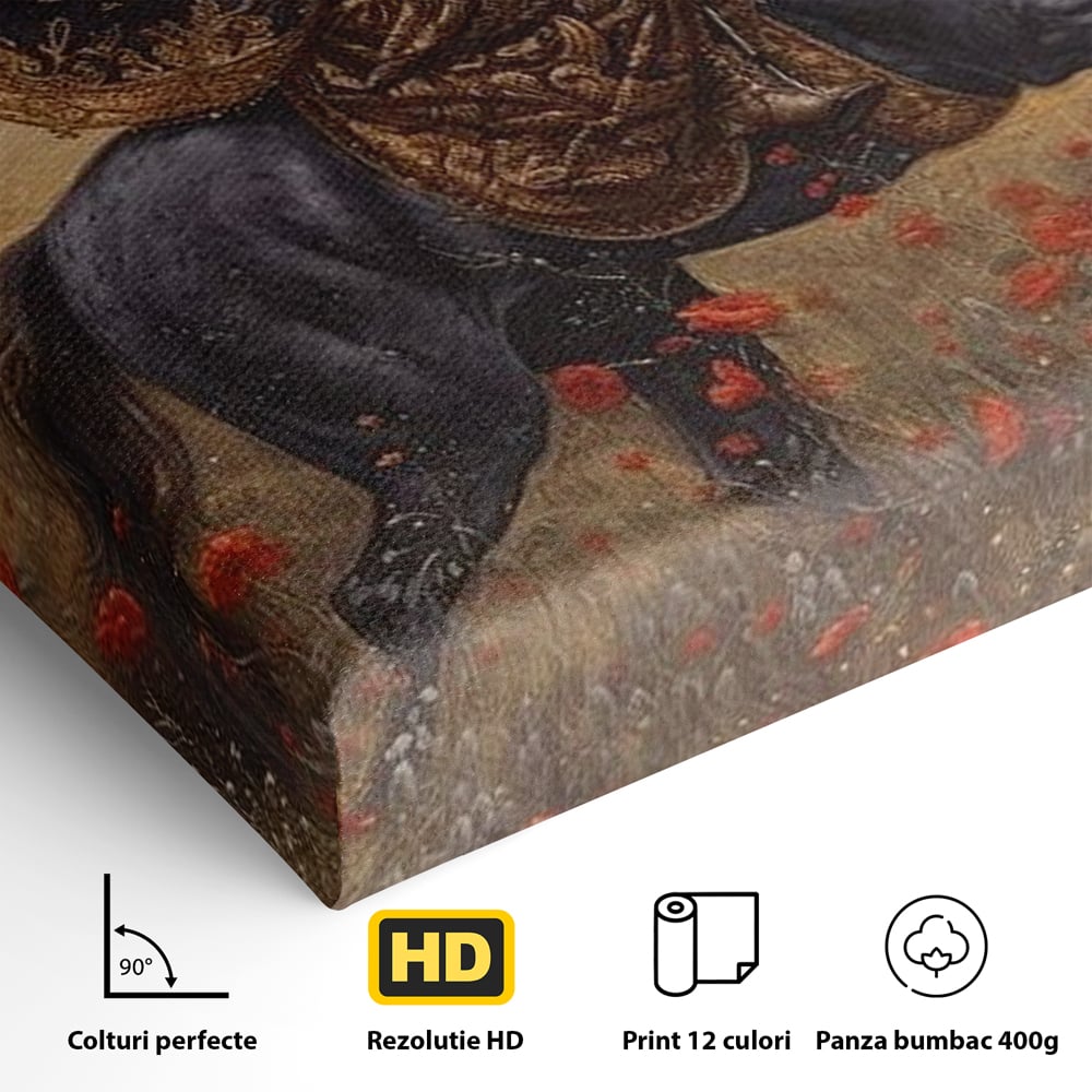 Leinwand Wandkunst Canvas Premium, LuxCanva® G1095, Galopp durch den Maci, Episch, Freiheit, Armasar, Maci, Orientalisch, Prinzessin, Reisen, Wind, Wohnen, Schlafzimmer