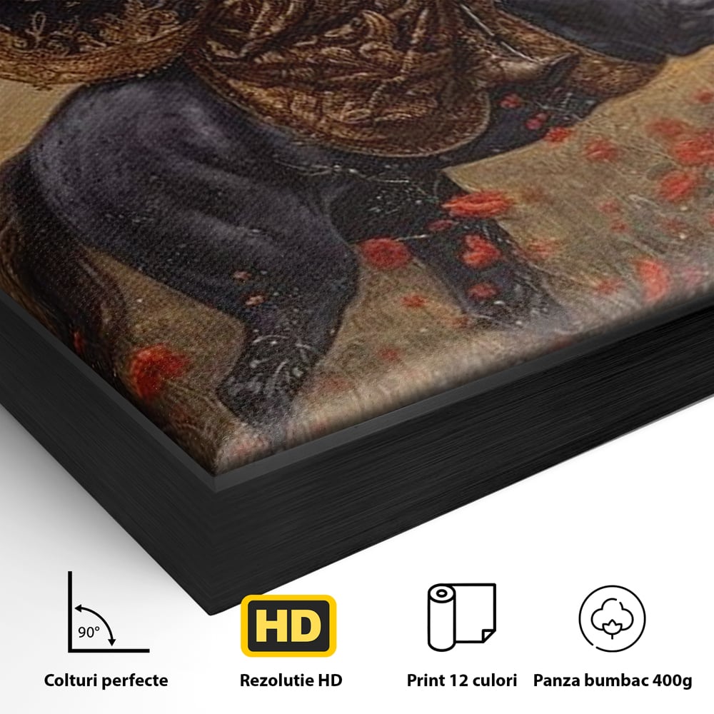 Leinwand Wandkunst Canvas Premium, LuxCanva® G1095, Galopp durch den Maci, Episch, Freiheit, Armasar, Maci, Orientalisch, Prinzessin, Reisen, Wind, Wohnen, Schlafzimmer