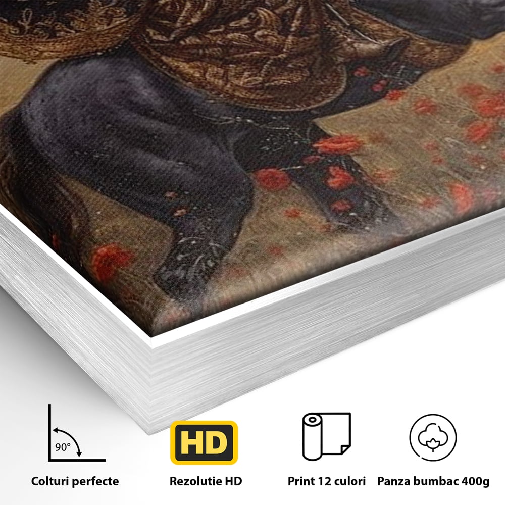 Leinwand Wandkunst Canvas Premium, LuxCanva® G1095, Galopp durch den Maci, Episch, Freiheit, Armasar, Maci, Orientalisch, Prinzessin, Reisen, Wind, Wohnen, Schlafzimmer
