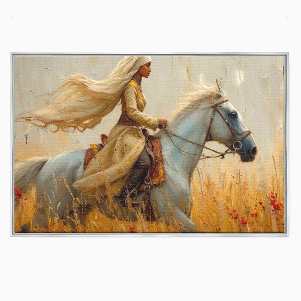 Tablou Canvas Premium, LuxCanva® G1096, Spirit Calator, Lumina, Cal, Galop, Grane, Pustie, Camp, Aur, Spirit, Oriental, Evadare, Living, Dormitor