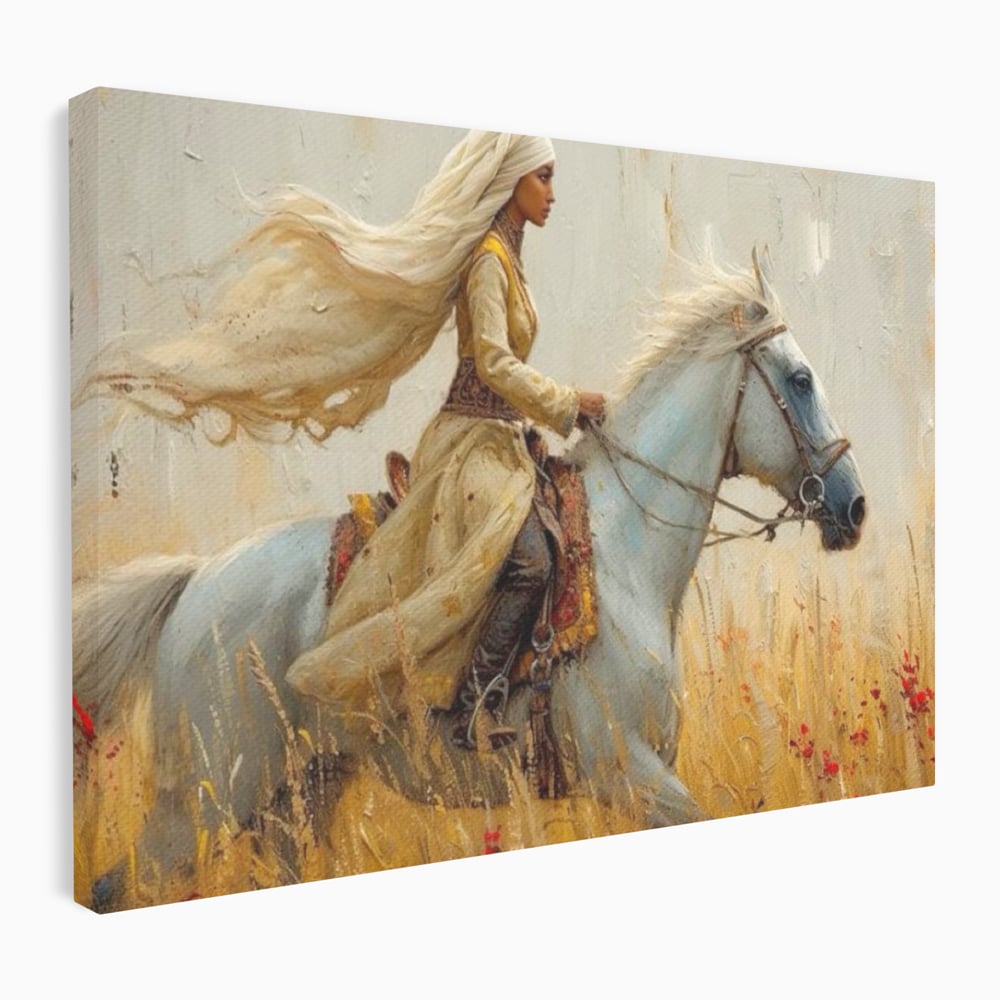 Tablou Canvas Premium, LuxCanva® G1096, Spirit Calator, Lumina, Cal, Galop, Grane, Pustie, Camp, Aur, Spirit, Oriental, Evadare, Living, Dormitor
